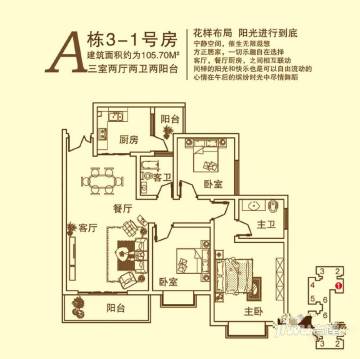 3室2厅2卫0厨 
