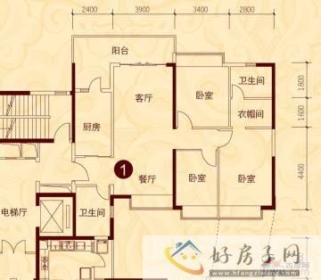 3室2厅2卫0厨 