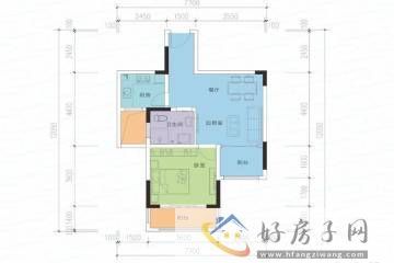 1室2厅1卫0厨 
