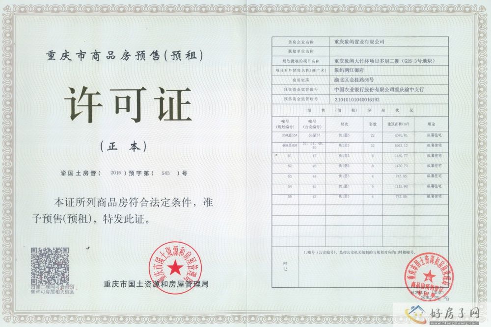 楼盘证照