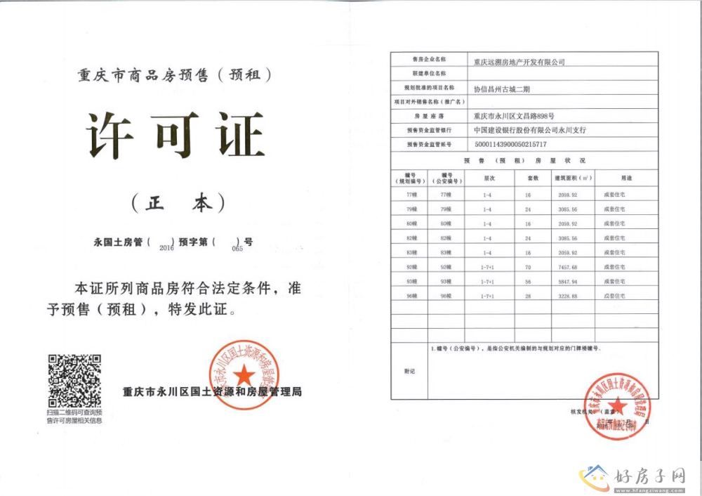 楼盘证照