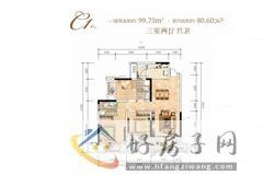 3室2厅2卫0厨 