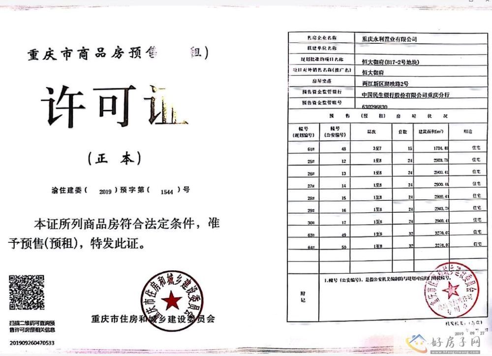 楼盘证照