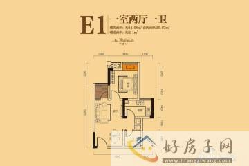1室1厅1卫0厨 