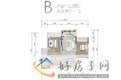 2室2厅1卫0厨 