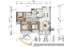 3室2厅1卫0厨 