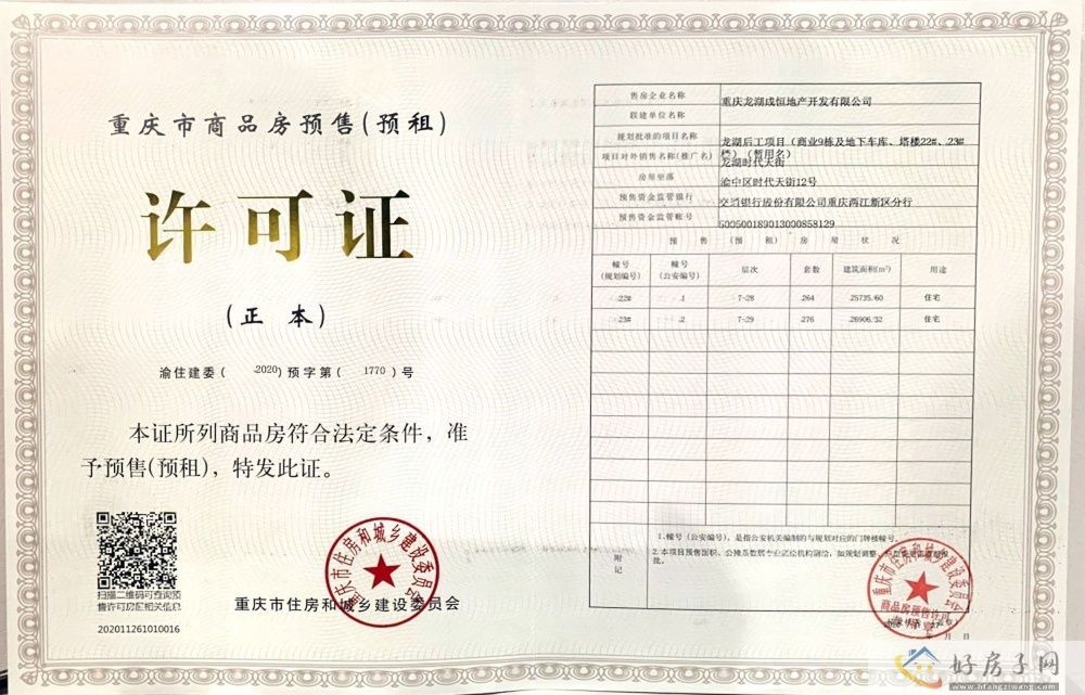 楼盘证照