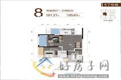 2室2厅1卫0厨 