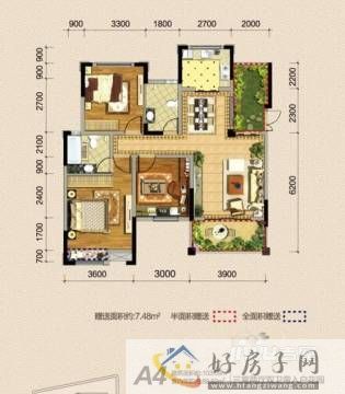 3室2厅2卫0厨 