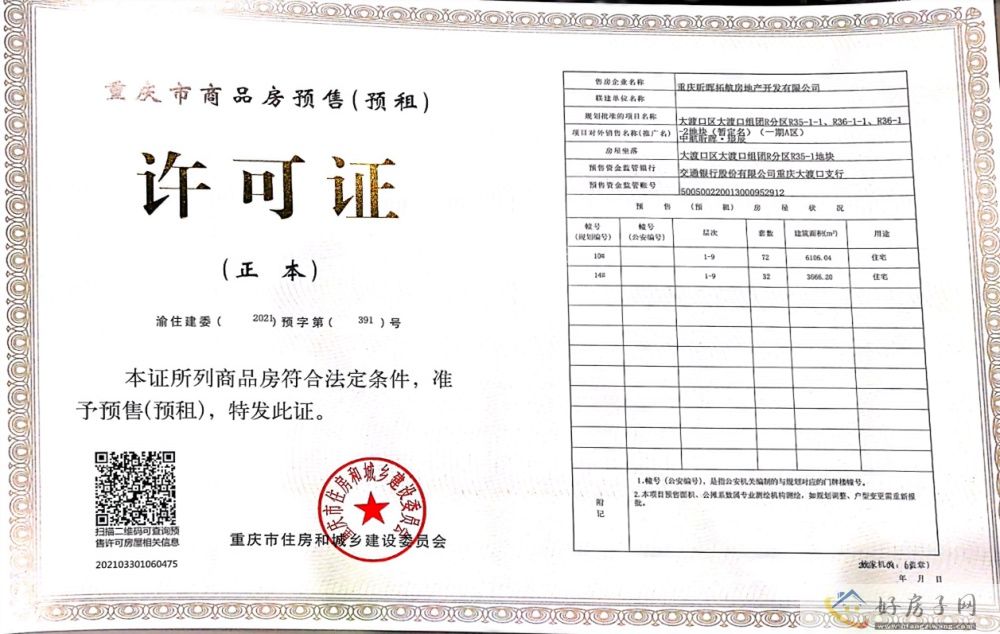 楼盘证照