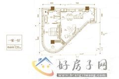 1室1厅1卫0厨 