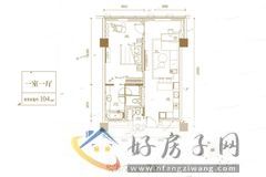 1室1厅1卫0厨 