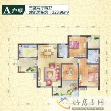 3室2厅2卫0厨 