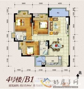3室2厅2卫0厨 
