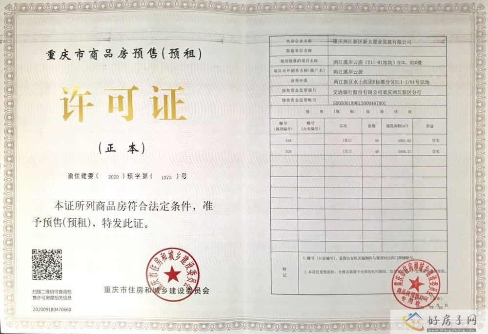 楼盘证照