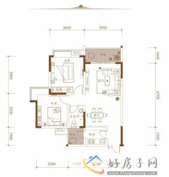 2室2厅1卫0厨 