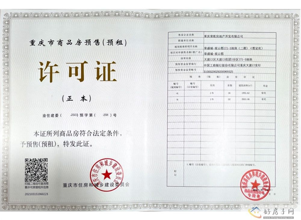 楼盘证照