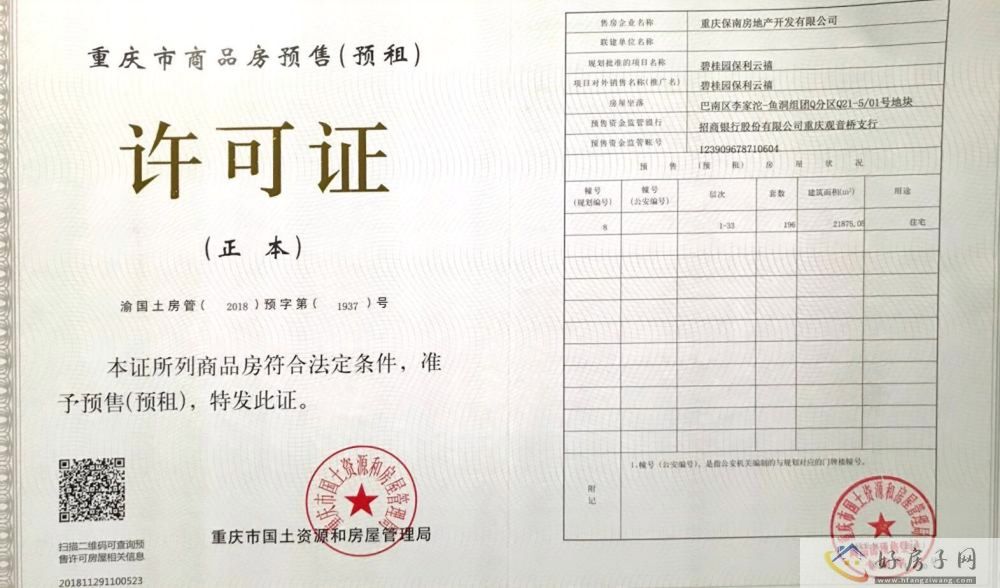 楼盘证照