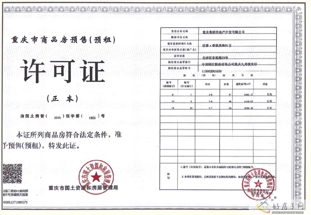 楼盘证照