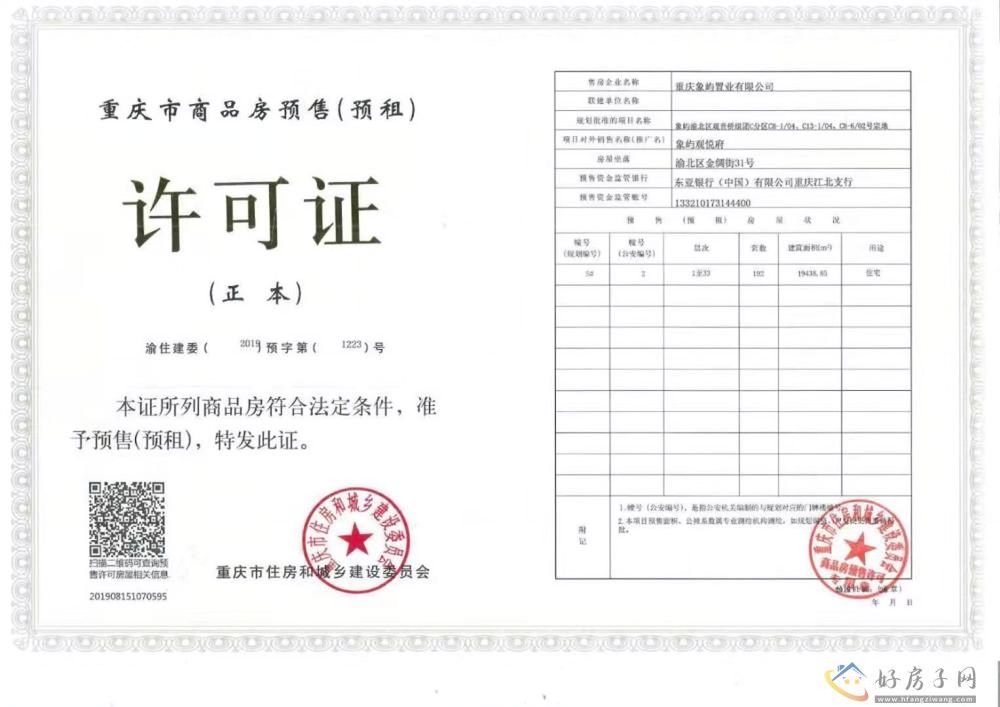 楼盘证照