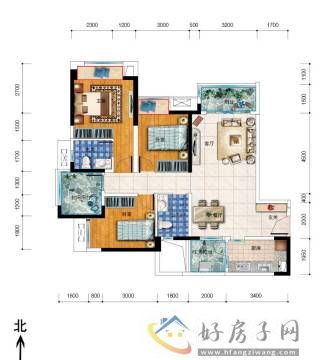 3室2厅2卫0厨 