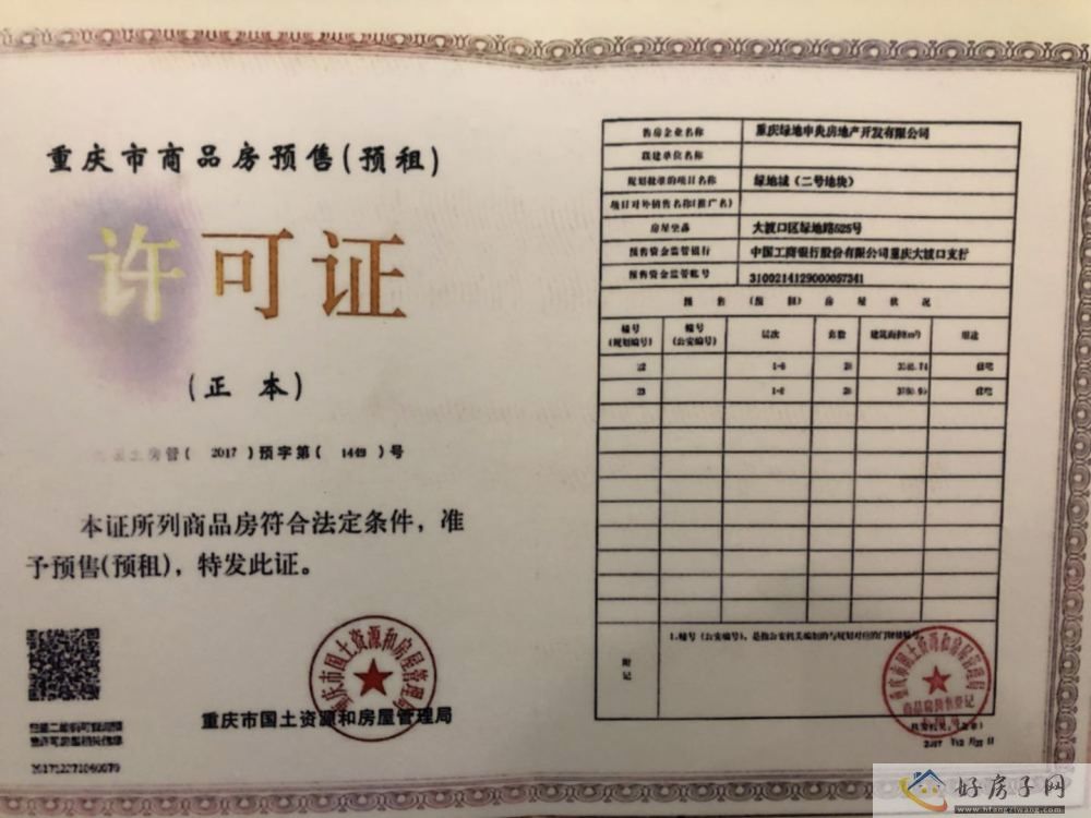 楼盘证照