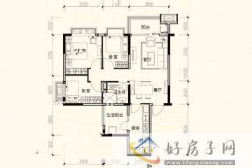 3室2厅1卫0厨 
