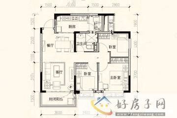 3室2厅1卫0厨 