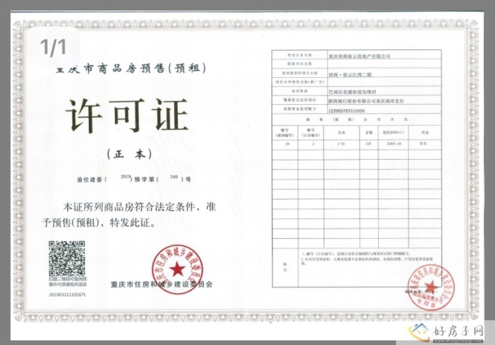 楼盘证照