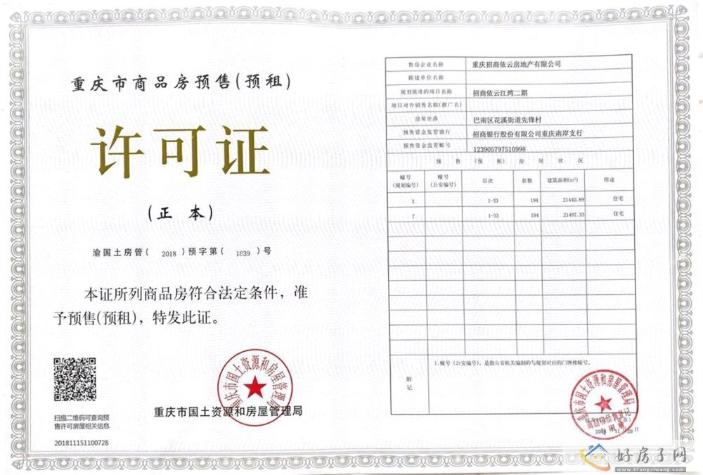 楼盘证照