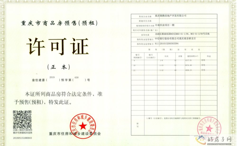 楼盘证照