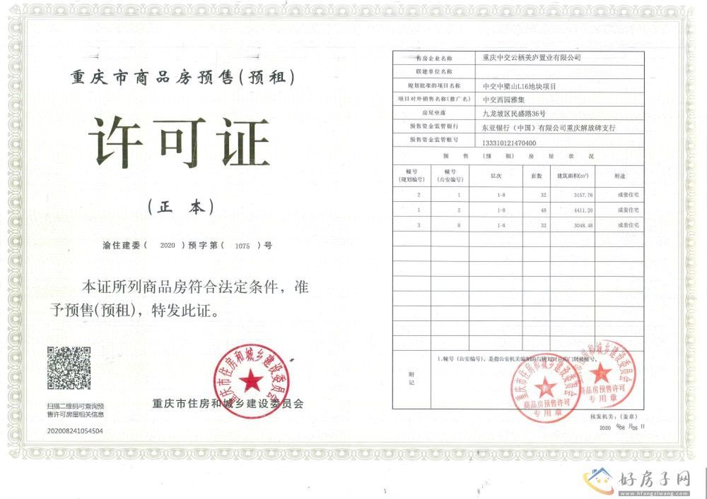 楼盘证照